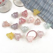 Opaque Acrylic Beads, Bear, Mixed Color, 22.7x29.1x20.1mm, Hole: 3.8mm(OACR-I015-10)