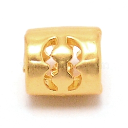 Alloy Beads, Column with Hollow Number, Matte Gold Color, Number, 6.5x6mm, Hole: 3.3mm(FIND-TAC0002-013-08)