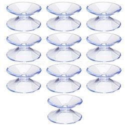 Plastic Double-Sided Suction Cups, Sucker for Glass Window, Smooth Tile Wall, Cornflower Blue, 30x12mm(KY-WH0046-16C)