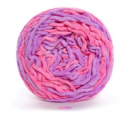 Super Softee Thick Cotton Knitting Yarn, Amigurumi Yarn, Crochet Yarn, for Sweater Hat Socks Baby Blankets, Segment Dyed, Hot Pink, 5mm(PW-WG3CF0F-03)