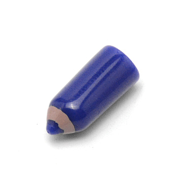 Opaque Resin Beads, No Hole, Pencil, Midnight Blue, 16x7mm