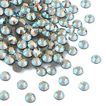 Preciosa&reg Crystal Hotfix Flatback Stones, Czech Crystal, Round(438 11 612 Chaton Rose VIVA 12 &reg), 50000 200 Chrysolite AB, SS8(2.3~2.5mm)