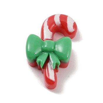 Opaque Christmas Theme Resin Cabochons, Candy, 16.5x10.5x6mm