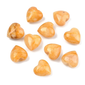 Natural Topaz Jade Heart Palm Stones, Reiki Energy Balancing Meditation Gift, 20x20x12mm