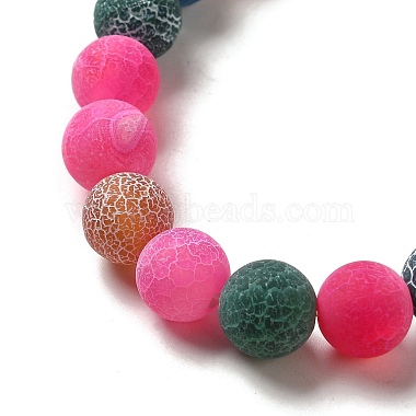 Natural Crackle Agate Beads Strands(G-G055-8mm-9)-5