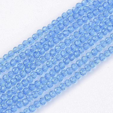 Light Sky Blue Round Glass Beads