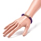4Pcs 4 Style Natural Mixed Gemstone & Glass Cube Beaded Stretch Bracelets Set for Women(BJEW-JB08855)-3