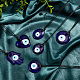 6Pcs 6 Styles Turkish Blue Evil Eye Glass Pendants Decorations(HJEW-GO0001-05)-7