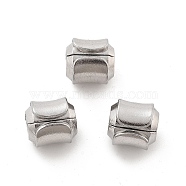 304 Stainless Steel European Style Clasps, Barrel, 9x8mm, Hole: 1.8mm(STAS-M112-04P-04)