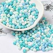 6/0 Opaque Baking Paint Glass Seed Beads, Teardrop, Mixed Color, 4.5~5x4x3~3.5mm, Hole: 0.9mm, about 5625Pcs/Pound(SEED-M012-02A-23)