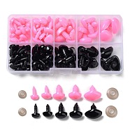106Pcs Triangle Plastic Doll Craft Safety Noses, with 106Pcs Spacer, Toy Accessories, Mixed Color, 9x6x15.5mm(DIY-P081-A04)