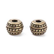 Tibetan Style Alloy Spacer Beads, Rondelle, Cadmium Free & Nickel Free & Lead Free, Antique Bronze, 7mm, Hole: 1mm(MLF0883Y-NF)