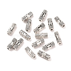 Tibetan Style Alloy Column Tube Beads, Cadmium Free & Lead Free, Antique Silver, 8x3mm, Hole: 1mm, about 4350pcs/1000g(PALLOY-E386-30AS)