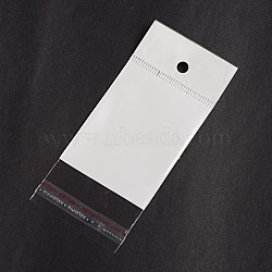 Rectangle Cellophane Bags, White, 11.5x5cm, Unilateral Thickness: 0.1mm, Inner Measure: 6.6x5cm, Hole: 6mm(OPC-F001-03A)