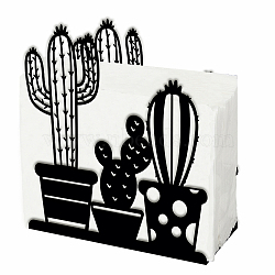 Iron Napkin Holder, Cactus, 125x50x135mm(DJEW-WH0039-84O)