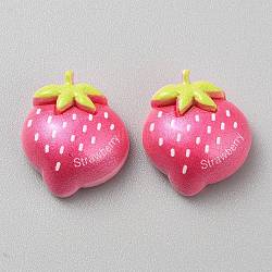 Opaque Resin Decoden Cabochons, Fruit, Strawberry, 20x18x10mm(CRES-CJC0010-04E)