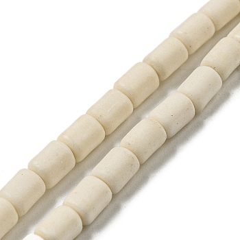 Synthetic Howlite Beads Strands, Column, 4~4.5x3~3.5mm, Hole: 0.9mm, about 84pcs/strand, 14.76 inch(37.5cm)
