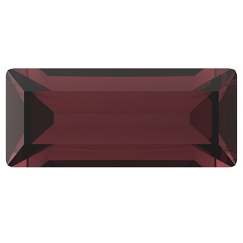 Preciosa&reg MAXIMA Crystal Fancy Stones, Czech Crystal, 435 26 212 Baguette, Dura Foiling, 90100 Burgundy, 7x3mm