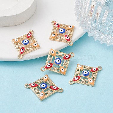 Alloy Enamel Connector Charms with Synthetic Turquoise(FIND-YW0003-52)-5