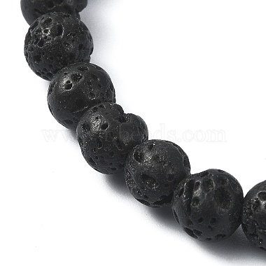 Natural Lava Rock Round Beaded Bracelets(BJEW-JB09881-07)-4