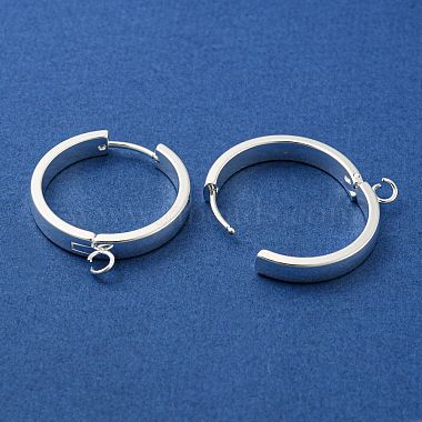 201 Stainless Steel Huggie Hoop Earrings Findings(STAS-A167-01W-S)-2