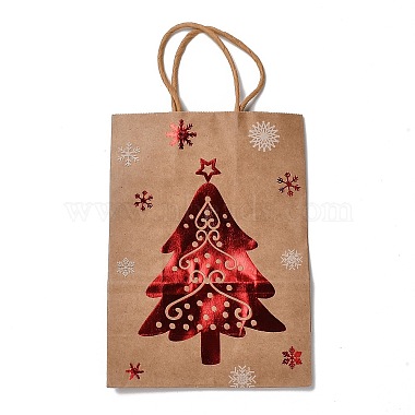 Christmas Theme Hot Stamping Rectangle Paper Bags(CARB-F011-02A)-2