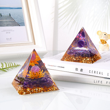 Amethyst Crystal Pyramid Decorations(JX073A)-4
