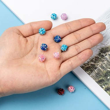 Chunky Resin Rhinestone Beads(X-RESI-M019-10mm-M)-4