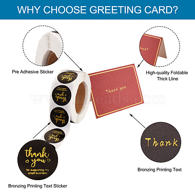 PandaHall Jewelry 50Pcs 5 Colors Paper Greeting Card(DIY-PJ0001-20)-4