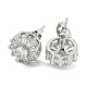 Brass Micro Pave Cubic Zirconia Ear Studs(EJEW-P261-18P)-2