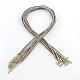 Collier de cordon en faux suède de 2 mm avec chaînes en fer et fermoirs à pince de homard(NCOR-R029-08)-1