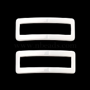 Bioceramics Zirconia Ceramic Linking Ring, Nickle Free, No Fading and Hypoallergenic, Curved Rectangle Connector, White, 20.5x8x2mm, Inner Diameter: 18x4mm(PORC-C002-06B)