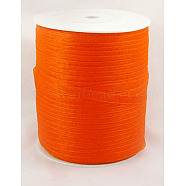 Organza Ribbon, Galloon, Orange Red, 1/8 inch(3mm), 1000yards/roll(914.4m/roll)(del-RS3mmY-024)
