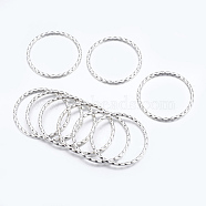 Tibetan Style Linking Rings, Circle Frames, Lead Free and Cadmium Free, Antique Silver, 38.5x38.5x2mm(LF10846Y)