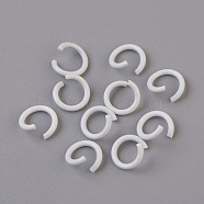 Iron Jump Rings, Open Jump Rings, White, 17 Gauge, 8~8.5x1.2mm, Inner Diameter: 5~6mm(IFIN-F149-F01)