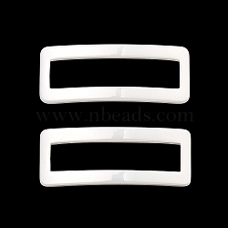Bioceramics Zirconia Ceramic Linking Ring, Nickle Free, No Fading and Hypoallergenic, Curved Rectangle Connector, White, 20.5x8x2mm, Inner Diameter: 18x4mm(PORC-C002-06B)