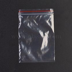 Plastic Zip Lock Bags, Resealable Packaging Bags, Top Seal, Self Seal Bag, Rectangle, Red, 12x8cm, Unilateral Thickness: 1.3 Mil(0.035mm)(OPP-G001-A-8x12cm)