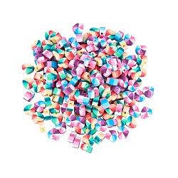 200Pcs 2 Colors Handmade Polymer Clay Beads, Heart, Mixed Color, 10x11x5mm, Hole: 1.6mm, 100pcs/color(CLAY-SZ0001-07)