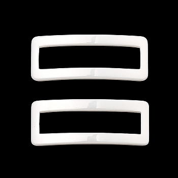 Bioceramics Zirconia Ceramic Linking Ring, Nickle Free, No Fading and Hypoallergenic, Curved Rectangle Connector, White, 20.5x8x2mm, Inner Diameter: 18x4mm