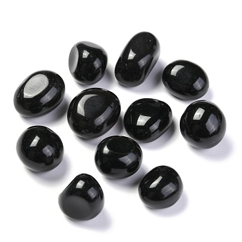 Natural Obsidian Beads, Healing Stones, for Energy Balancing Meditation Therapy, No Hole, Nuggets, Tumbled Stone, Vase Filler Gems, 22~30x19~26x18~22mm, about 70pcs/1000g