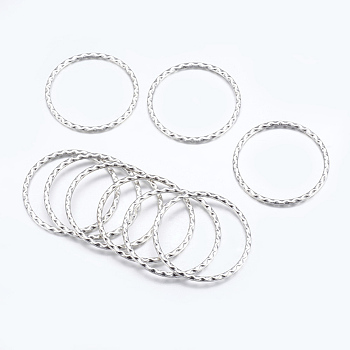 Tibetan Style Linking Rings, Circle Frames, Lead Free and Cadmium Free, Antique Silver, 38.5x38.5x2mm