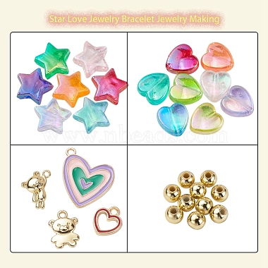 Набор для изготовления ювелирных украшений в виде звезды и сердца своими руками(DIY-YW0004-75)-2