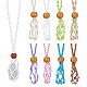 PandaHall Elite 9Pcs 9 Colors Braided Cotton Thread Cords Macrame Pouch Necklace Making(FIND-PH0010-47B)-1