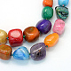 Nuggets Natural Dyed Agate Graduated Beads Strands(G-L456-03E)-1