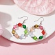 Colorful Acrylic Beaded Ring Dangle Earrings(EJEW-JE05631-02)-2