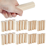 28Pcs 4 Styles Wood Round Stick, DIY Craft Supplies, Antique White, 99~100x20~35mm(WOOD-GA0002-12)