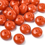 30Pcs Resin Beads, Rondelle, Coral, 10x6mm, Hole: 1.5mm(RESI-YW0004-32D)