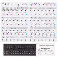 Piano Keyboard Stickers, Removable Paper Labels Stickers, for Kids Beginners, Colorful, 60~196x241~270x0.2mm, about 2 pcs/set(DIY-WH0366-75A)