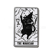 Tarot Theme Printed Acrylic Pendants, Rectangle with Cat Pattern Charms, The Magician I, 39x24x2.5mm, Hole: 1.8mm(MACR-G061-04I)
