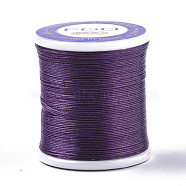 Nylon 66 Coated Beading Threads for Seed Beads, Purple, 0.1mm, about 54.68 yards(50m)/roll(NWIR-R047-008)